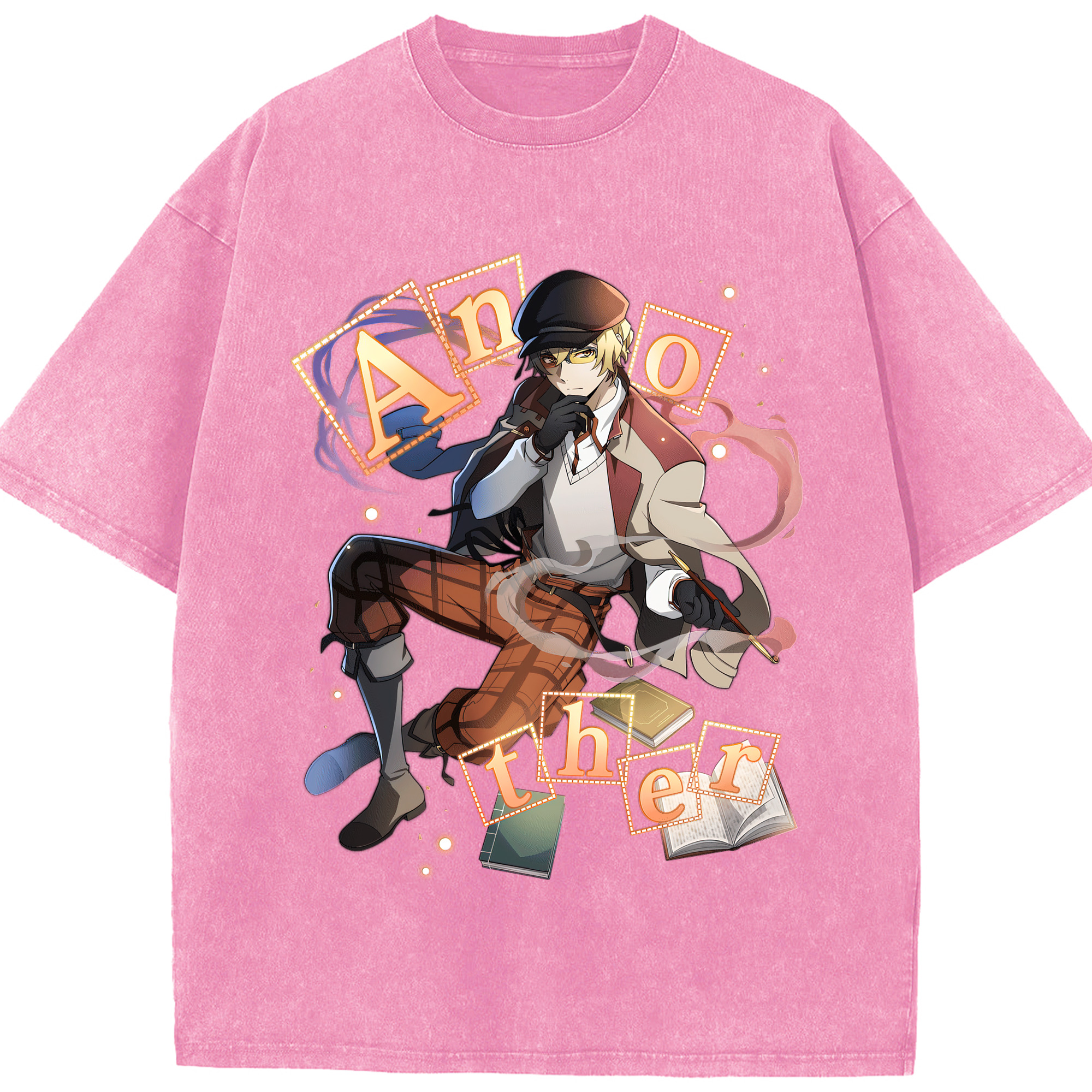 （画像用） 文豪ストレイドッグス Bungo Stray Dogs 綿100% ヴィンテージ風 半袖Tシャツ（フロントプリント）